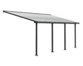Pérgola cobertura de terraço de alumínio 619×294 cm cinza
