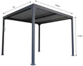 Pérgola bioclimática alumínio 3×2,98m antracite First I
