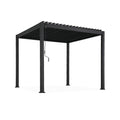 3x3m pérgola bioclimática de alumínio com lâminas ajustáveis, Triomphe 3x3m, Antracite, 301x301x250 cm