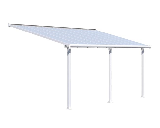 Cobertura para terraço de alumínio 546×294 cm branco