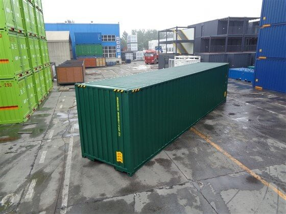 Recipiente Marítimo VERde de 40 PÉS de ALTO CUBO – Novo