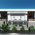 Pérgola de alumínio NATERIAL MANEA FIXA 350X260CM CINZA ESCURA