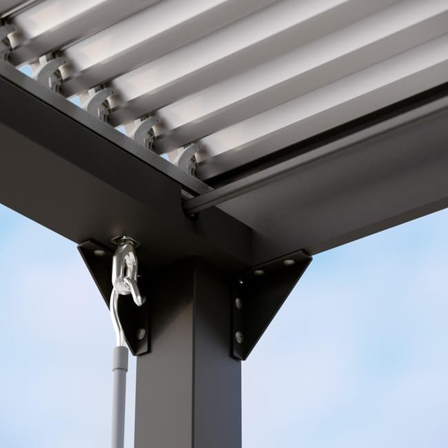 Pérgola bioclimática alumínio 3×2,98m antracite First I