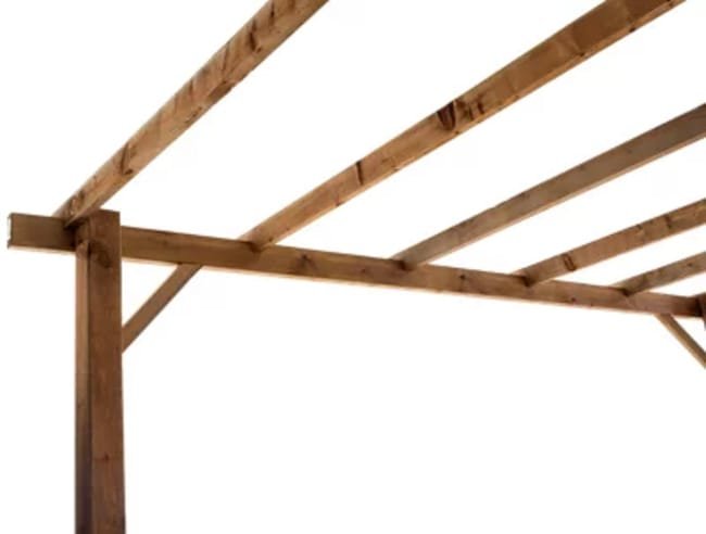 Pérgola de madeira castanho 300×300 cm Tanger