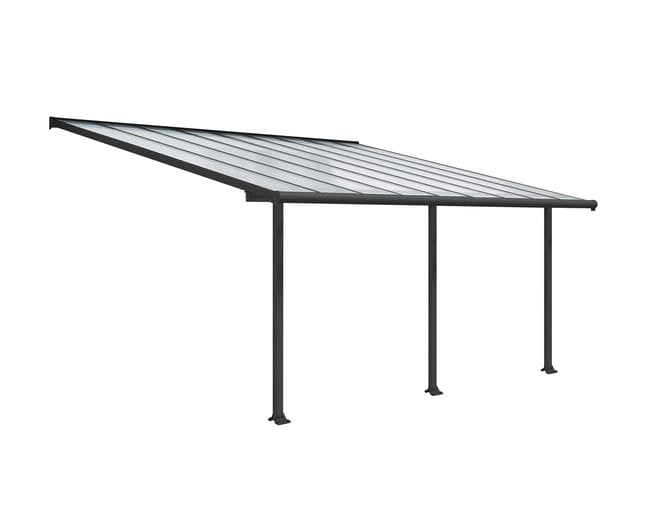 Cobertura para terraço de alumínio 546×294 cm cinza