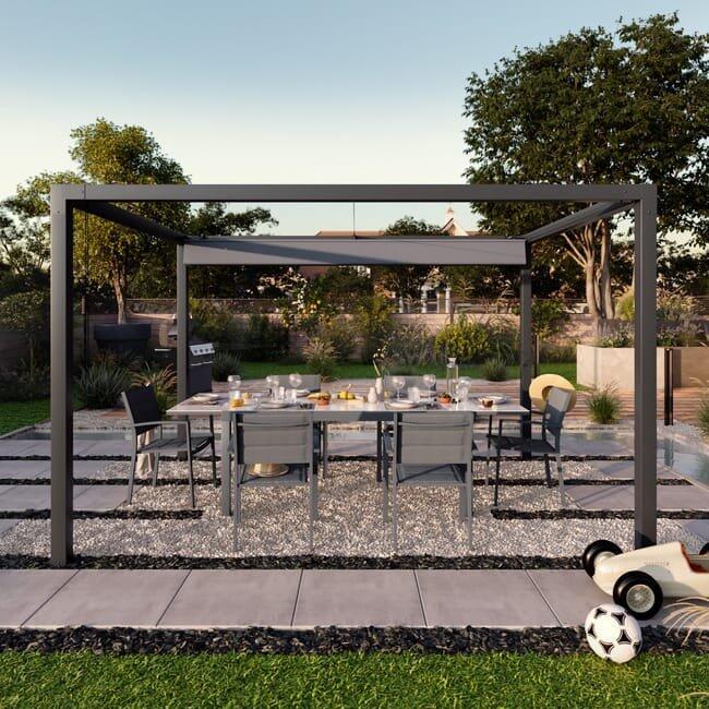 Pérgola de alumínio NATERIAL MANEA 350X260CM CINZA ESCURO