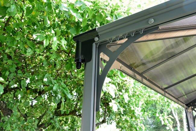Pérgola de alumínio cinza Gazebo