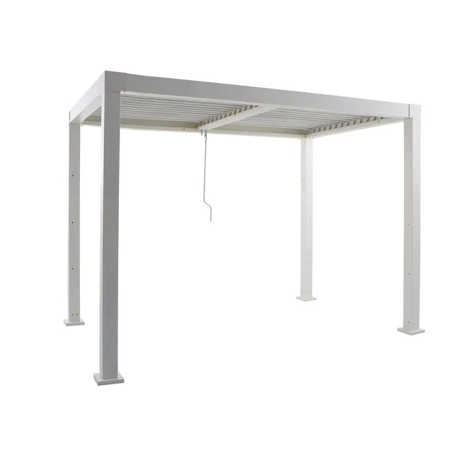 Pérgola bioclimática alumínio 3,13×1,98m branco Naterial Clima