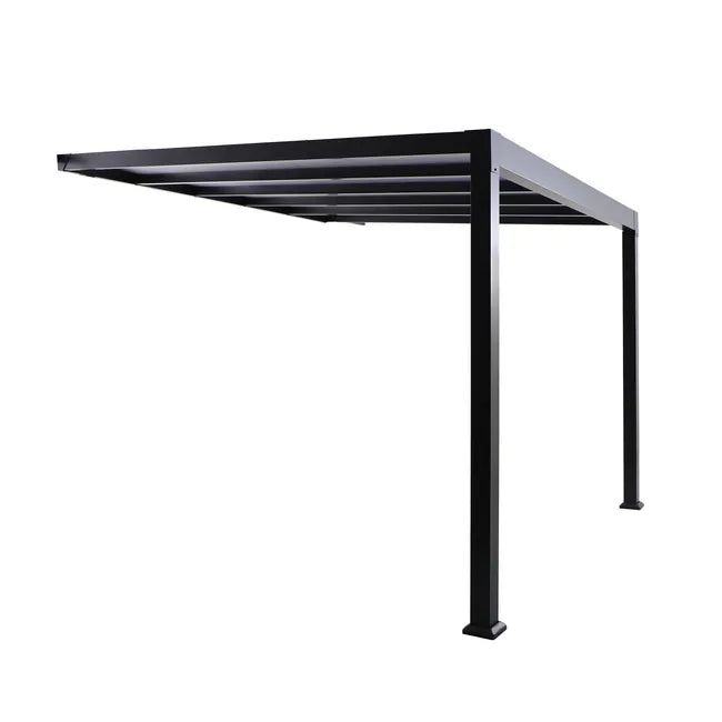 Pérgola de parede em alumínio NATERIAL BOREA 3X3M ANTRACITE
