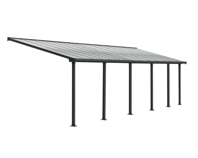 Cobertura para terraço de alumínio 860×294 cm cinza