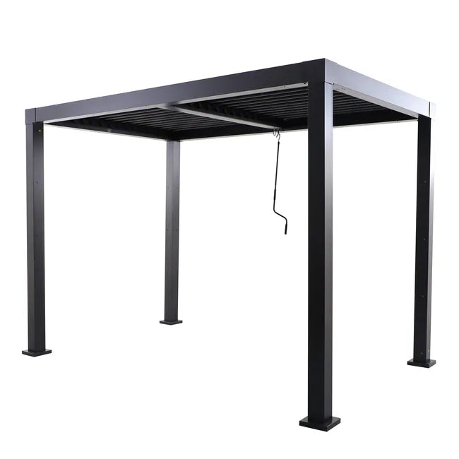 Pérgola bioclimática alumínio 3,13×1,98m antracite Naterial Clima