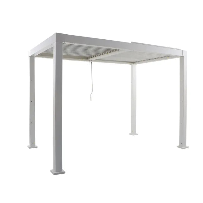 Pérgola bioclimática alumínio 3,13×1,98m branco Naterial Clima