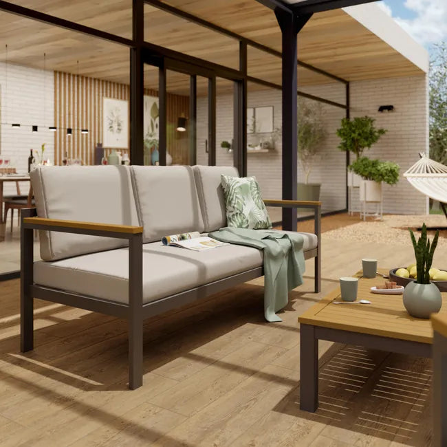 Pérgola de alumínio NATERIAL BOREA 3X3M CINZA