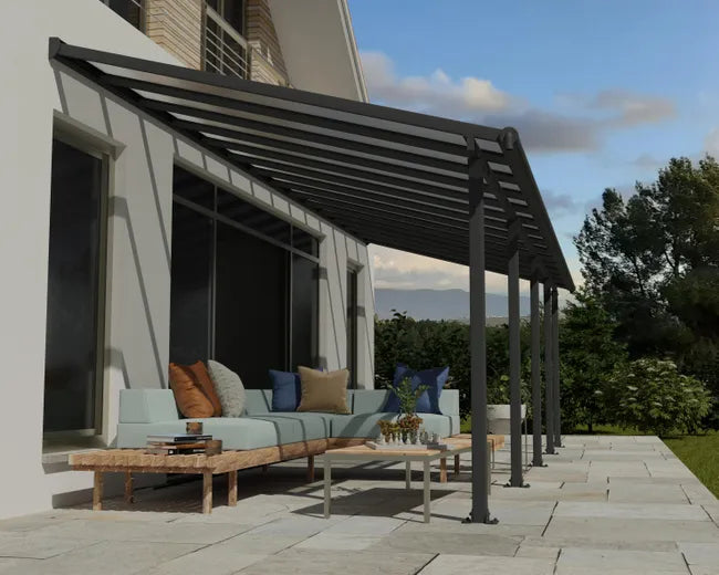 Cobertura para terraço de alumínio 860×294 cm cinza