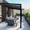 Pérgola de parede em alumínio NATERIAL BOREA 3X4,19M CINZA