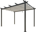 Pérgola de alumínio NATERIAL OMEGA CINZA ESCURO 2,85X4M