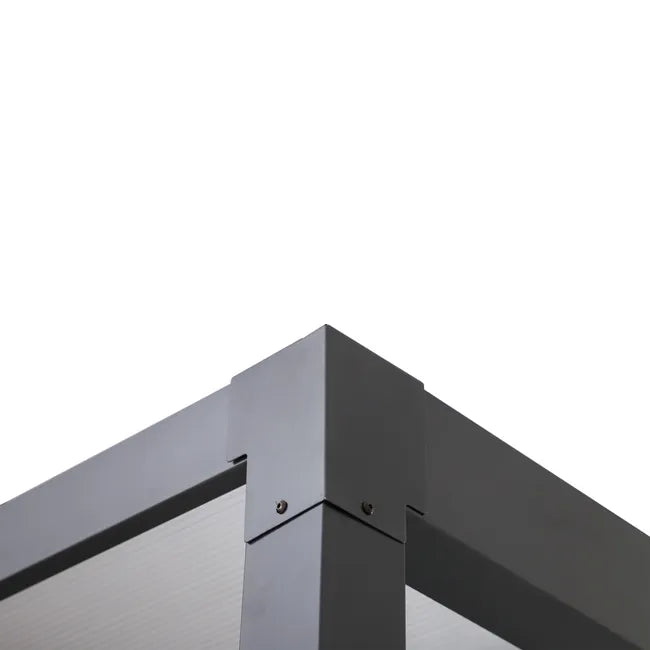 Pérgola de parede em alumínio NATERIAL BOREA 3X3M ANTRACITE