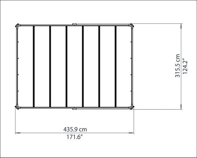 Pérgola de alumínio 426×309 cm Miçano Gazebo