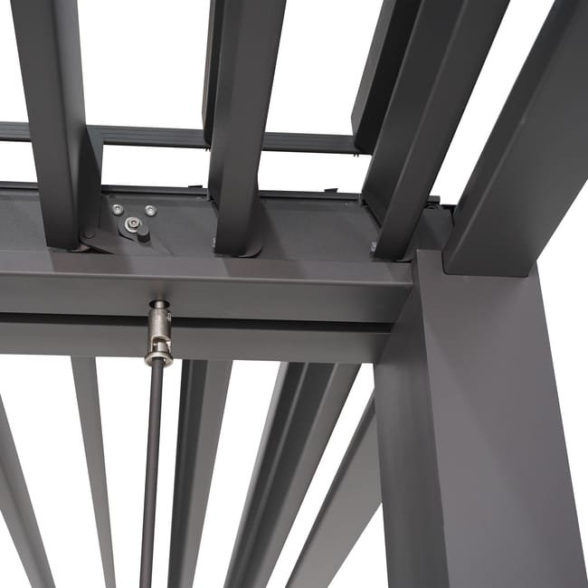 Extensão pérgola alumínio 3.6×3.6×2.5 m cinza escuro Naterial Modus Bioclimatic