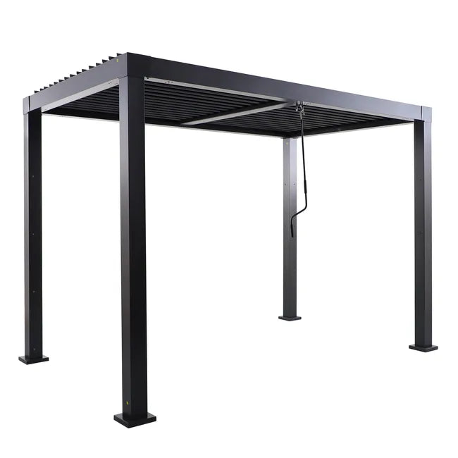 Pérgola bioclimática alumínio 3,13×1,98m antracite Naterial Clima