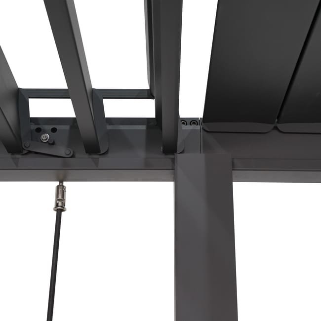 Extensão pérgola alumínio 3.6×3.6×2.5 m cinza escuro Naterial Modus Bioclimatic